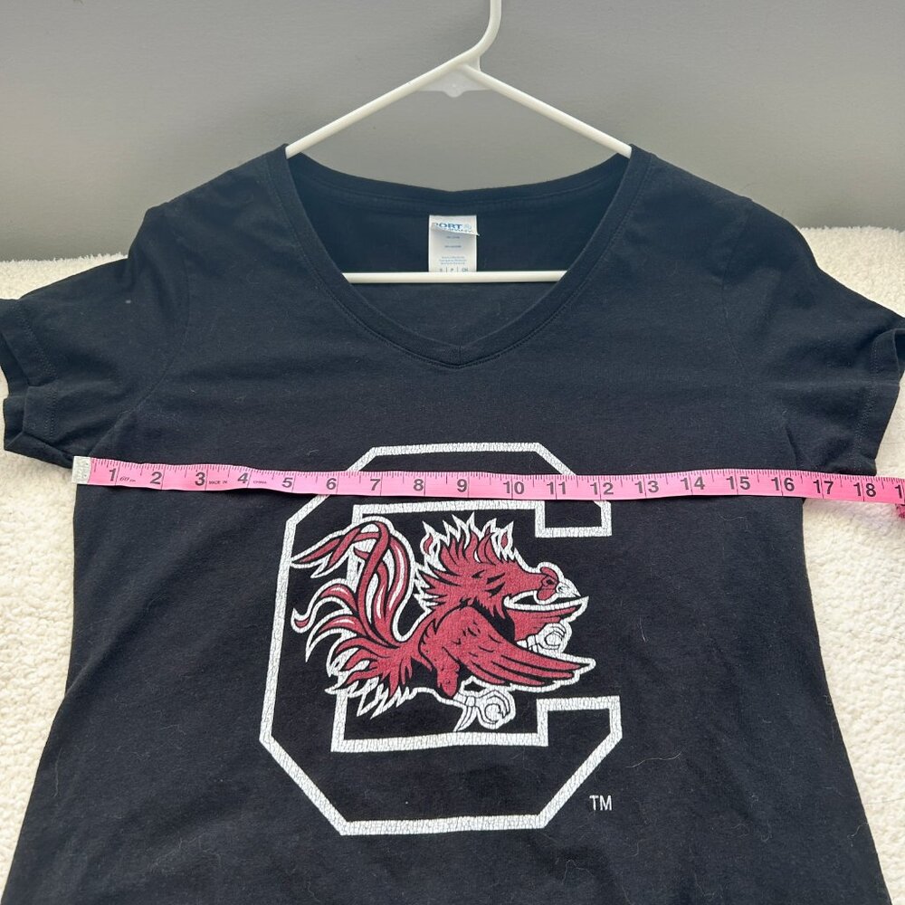 Gamecocks USC Women's V Neck Black Shirt - Picture 4 of 4